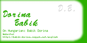 dorina babik business card